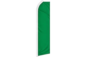 Green Solid Color Swooper Feather Flag