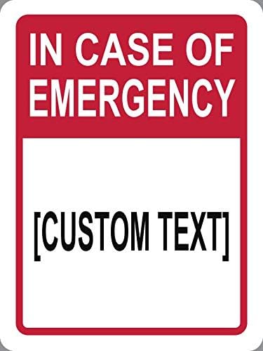 Amazon.com: BuildASign in Case of Emergency [Your Custom Text] Safety ...