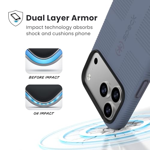 Image of Speck CANDYSHELL Grip +MS Case for iPhone 17 Pro Max - Mystery Blue /Faded Denim | Slim Protective Grip | Drop Protection | MagSafe Compatible