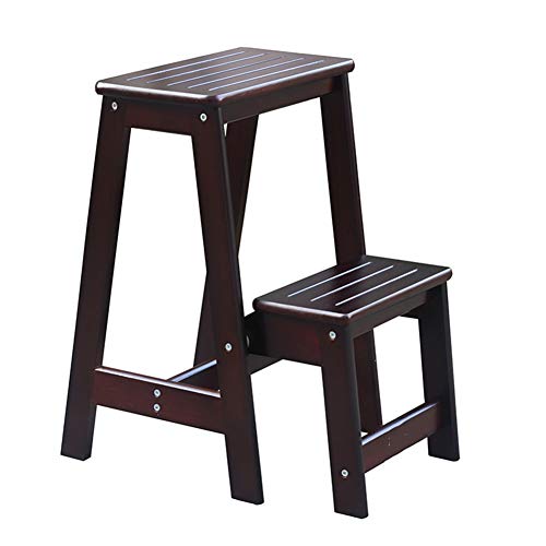 Taburete de 2 escalones de madera maciza LUNEZY estilo premium 2
