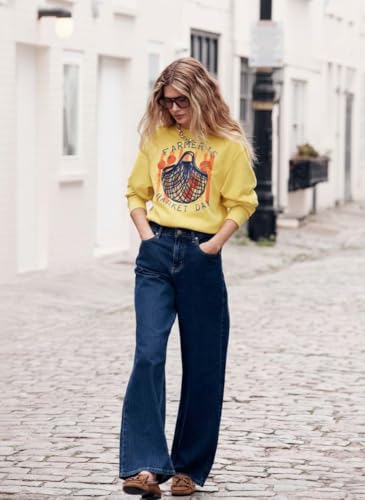 Image of KOTTY Womens High Waist Flared Fit Ankle Length Clean Look Denim Jeans