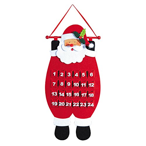 Northlight Seasonal Decorative Santa Advent Calender Hanging Christmas Decoration