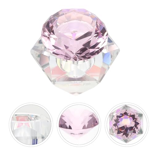 Taza hexagonal rosa para manicura con tapa miniatura 7