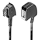 PerfectHD 3m TAE Verlängerungskabel, TAE-F Stecker auf TAE-F Buchse, Telefonkabel, Schwarz, 3 Meter