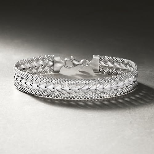 Ross-Simons Italian Silver Heart Motif Bracelet3