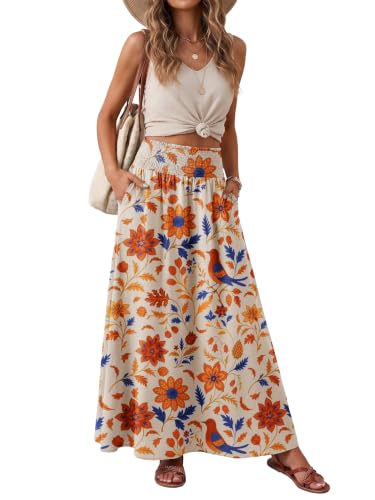Tiered Floral Maxi Skirt