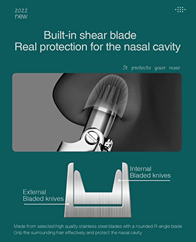 Psil Ear And Nose Hair Trimmer - Professional And Painless With 12 Double-Edged Blades, Universal For Men And Women, Battery-Free, Waterproof, Small And Easy To Clean And Carry. #TOP3