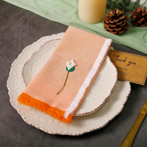 Servilletas de Tela Pack x6 18 x 18 in Algodón Naranja miniatura 2