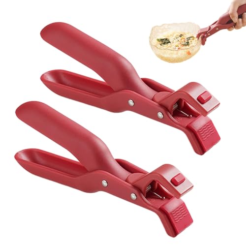 2Pcs Anti Scalding Clip for Air Fryer, Hot Bowl Dish Plate Gripper Pot Dish Pan Clips Tongs Clamp Holder, Silicone Anti-Scalding Hot Plate Tongs Bowl Clips, Microwave, Oven, Air Fryer