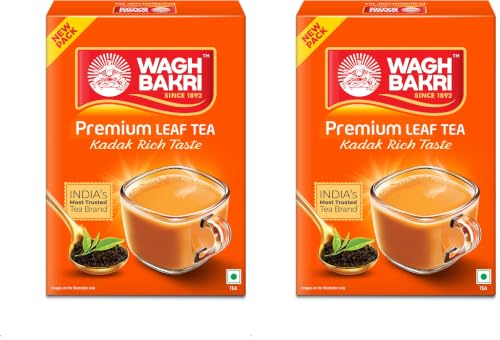 Image of Wagh Bakri Assam, Premium Leaf Tea Carton Pack,500 Gram, assam (Pack of 2)