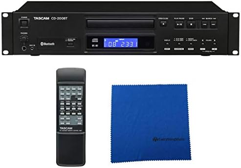 Tascam CD-200BT Professional CD Player with Bluetooth Receiver and Microfiber