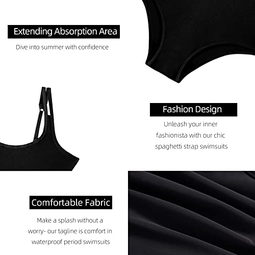 Mordlanka Period Swimwear for Women Teens Thin Strap One Piece Swimsuits2