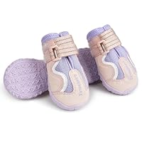 MOKCCI Truelove Dog Boots,Waterproof Pet Shoes with Reflective Straps for Paw Protectors Small Medium Large Dog Summer Winter Snow Outdoor Walking