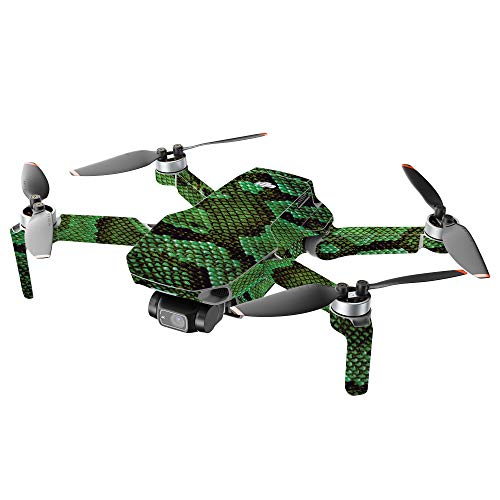 Image of MightySkins Compatible with DJI Mini 2 Portable Drone - Green Serpent | Protective, Durable, and Unique Vinyl Decal wrap Cover | Easy to Apply, Remove, and Change Styles | Made in The USA
