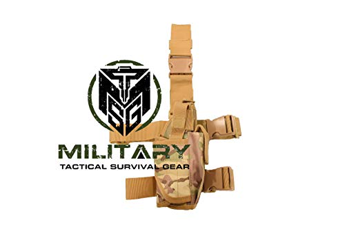 Drop Leg Holster, Right Handed Tactical Thigh Pistol Gun Holster Leg Harness