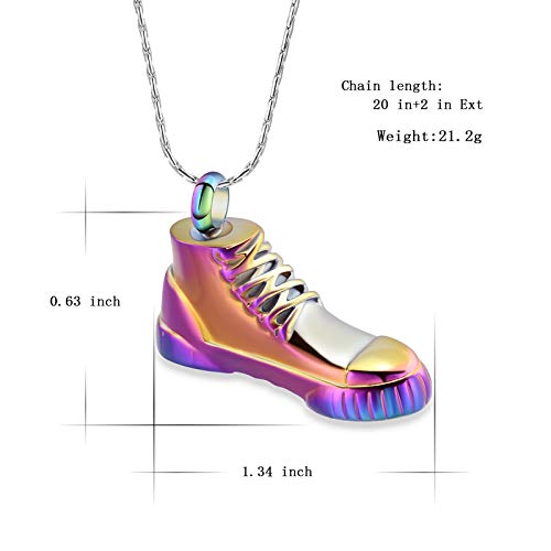 constantlife Cremation Jewelry Keepsake Stainless Steel Sneakers Design Pendant Memorial Urn Necklace for Ashes2