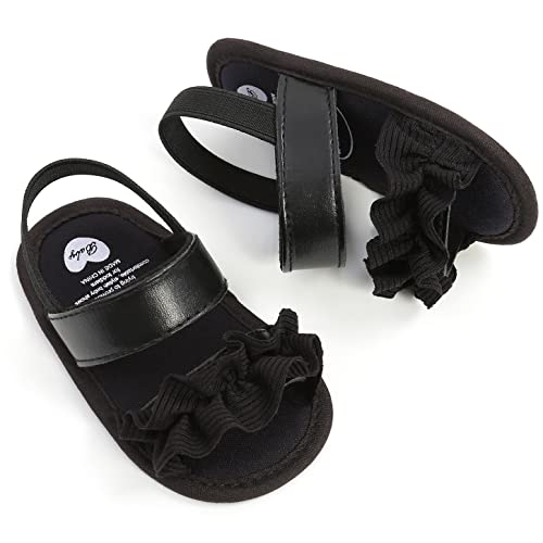 Image of Infant Baby Boys Girls Summer Sandals Party Wedding Dress Flats Shoes Newborn Crib Shoes First Walkers Prewalkers 0-18 Months