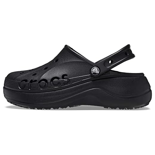 Crocs Baya Platform Sandal, Zuecos Mujer, Black, 41 EU