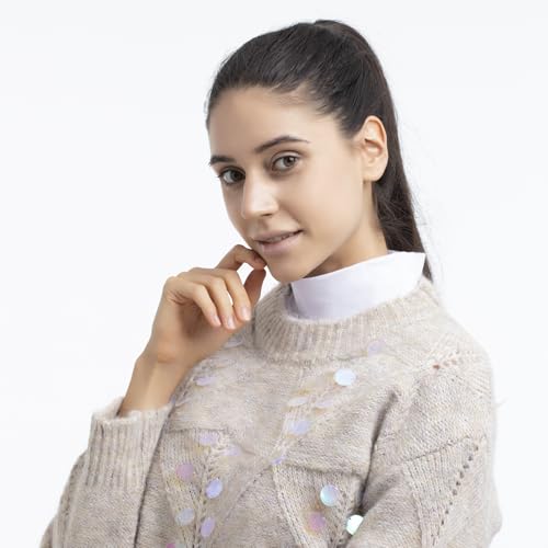 Teemall Women's Mock Turtleneck Fake Collar Cotton Winter Dickey Wrap (3PC)4