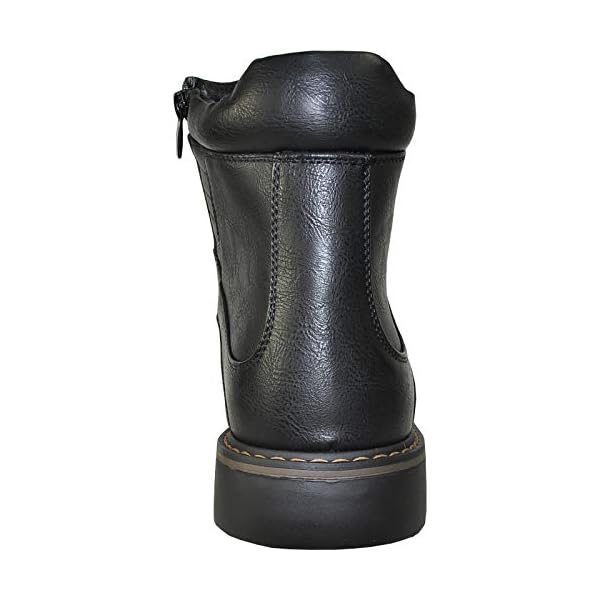 bravo! Men Waterproof Winter Boot DEAN-12 with Fur Lining and Double Zipper Black Men Size 10 - Image 4