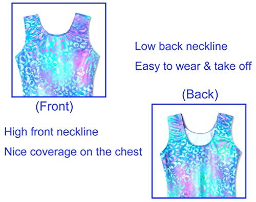 Image of Domusgo Gymnastics Leotards for Girls Sparkly One Piece Biketard Size 1-10Y