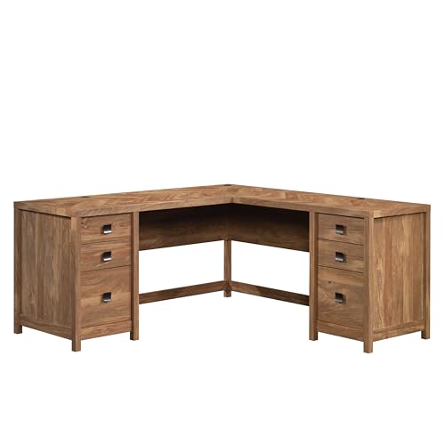 Sauder Cannery Bridge L-Shaped Desk with 6 Storage Drawers, Sindo...