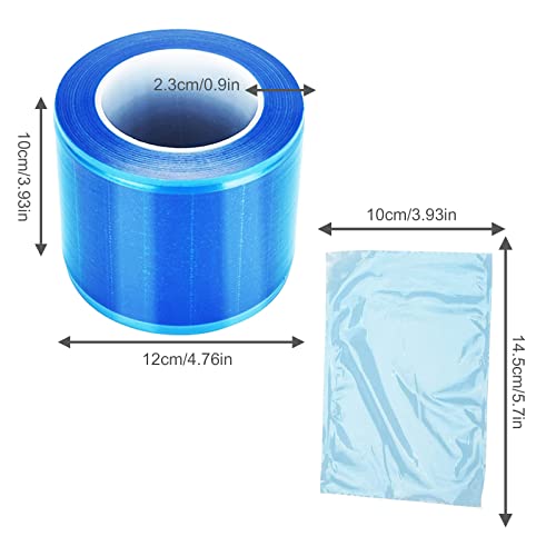 Dental-Schutzfolie 1200 Blatt, PE Einweg-Schutzfolie für Dentalmaterialien, Kunststoff Tattoo Barrier Film Sticky (Blue)