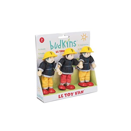 3-pack Budkins brandmansset bigepuppfamilj för dockhus