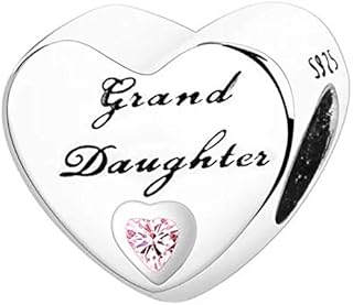 Emelies Family Heart Charms. Sterling Silver gift for your Mum, Mother, Step Mum. Charm Fits Pandora & All European Bracelets
