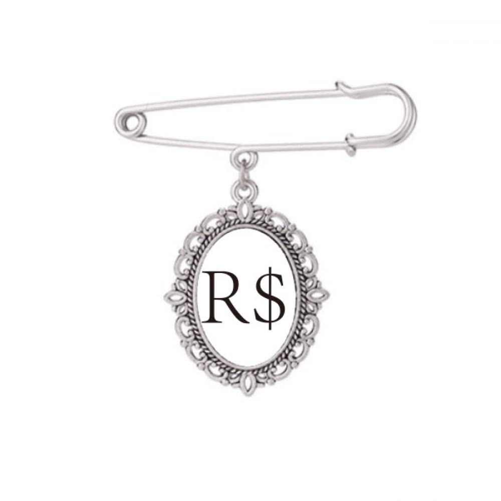Broche brésilienne monnaie taille M pour robe et chemise