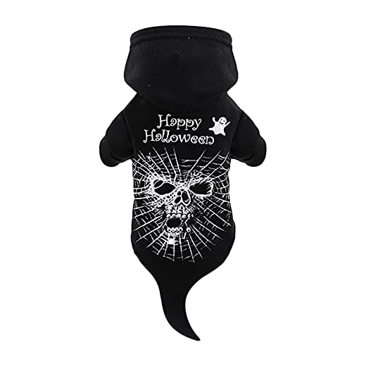 Fossrn Perro Ropa Disfraz Halloween Camiseta para Pequeño Chihuahua Yorkshire Mascota Cachorros (L, boo ti ful)