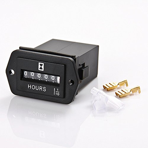 Image of AIMILAR Mechanical Hour Meter AC 110V-250V for Small Engines, Boats, Generators and More - 6 Digit Display with Easy Installation and High Accuracy