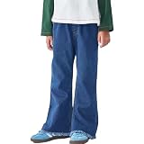 [ever closet] デニム フレアパンツ キッズ 子供 女の子 ズボン フリンジ [ ブルー 110 ] ジーパン ストレッチ ロングパンツ 春服 通園 通学 子供服 キッズ服 エバークローゼット