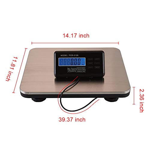 Hteedy Smart 600 Lbs Electronic Digital Platform Scale Industrial Parcel Weigh Pallet Scale Lcd Ac Postal Shipping Pet Weight Scale Floor Bench Scale Postal Platform Shipping Scales #TOP1