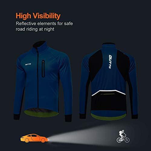 Jaqueta masculina de corrida Outto de ciclismo de lã para inverno impermeável impermeável softshell