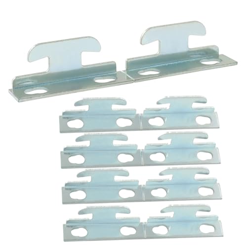 suiwotin 10pcs/5 sets Curtain Rod Brackets Wall Hooks Hardware Kit, Heavy Duty Metal Single Brackets for Drapes, Blinds Wall Mounted Hook (Silver)