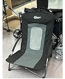 Portal Silla de playa plegable ligera silla de camping plegable baja tela transpirable soporta 150 kg silla plegable portátil con bolsa de transporte soporte para bebidas para playa, jardín