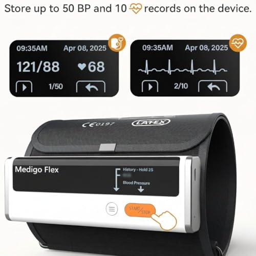 Image of CardioCheck Duo 2-in-1 Blood Pressure Monitor with ECG | FDA & CE Approved | 10 User Profiles | Accurate BP & ECG Reading | Large Display | Smart Health Tracking Device