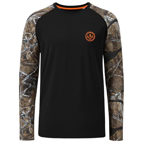 Bassdash Men’S Lightweight Camo Hunting Shirt Upf 50+ Sun Protection Long Sleeve Hiking Fishing Performance Tee Mesh Panels thumb #5