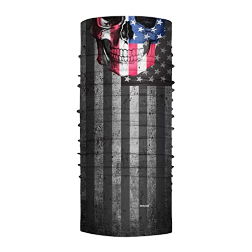 Vczuiuc Headwear Bandana Head Wrap Face Scarf Mask Neck Warmer Balaclava For Sports (High Elasticity Size, Skull Flag (1-Pack)) #TOP1