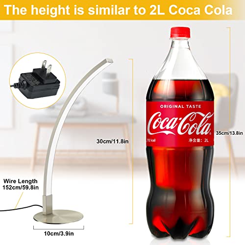 Dinglilighting Dllt Curved Led Table Lamp, 2835 Led Chips Modern Small Table Lamp 6W 3000K Warm White, Bedside Lamps 350Lm Brightness Nightstand Lamps For Bedroom, Office, Living Room, Home Decor #TOP2