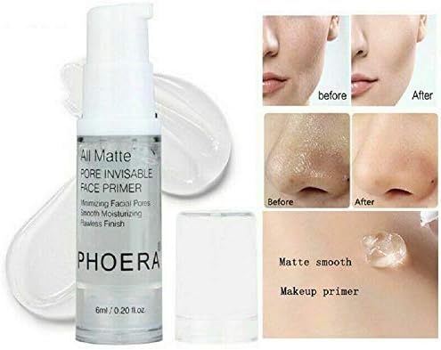 Phoera Face Primer Invisible Pores Base Oil Control Added vitamins Makeup Base Pore Filler Moisturiser Matte Finish Long Lasting Makeup Skin Pore Minimizer UK Cosmetics AquaPurity 6ml