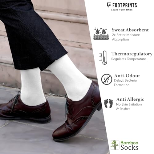 Image of FOOTPRINTS ORGANIC Cotton Odourfree Formal Socks- Free Size