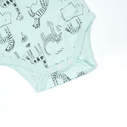 Minicoco Unisex Baby Long & Short Sleeve Bodysuits Onesies Baby Girls And Boys One-Pieces 0-12 Months 100% Cotton, Pack Of 4,Comes With 4 Handkerchiefs #TOP4
