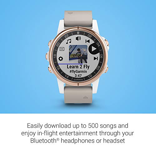 Garmin D2 Delta S, Smaller-sized GPS Pilot Watch, Includes Smartwatch Features, Heart Rate and Music, Rose Gold with… - Image 7