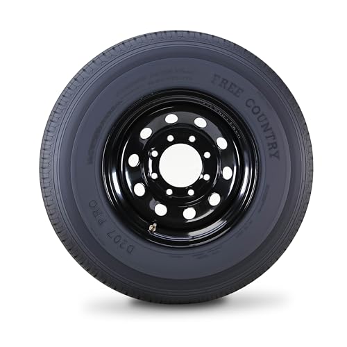 Image of Free Country Trailer Tire Wheel ST235 /80R16 10PR E 124N 8X6.5 Black Mod Rim