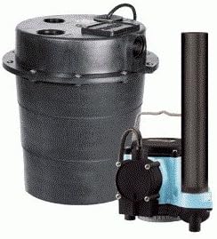 Little Giant 506055, WRS-6 1/3 hp Sump Pump with Integral Diaphragm Switch 5 Gallon Tank & 10 ft. Cord, 115V - 60Hz