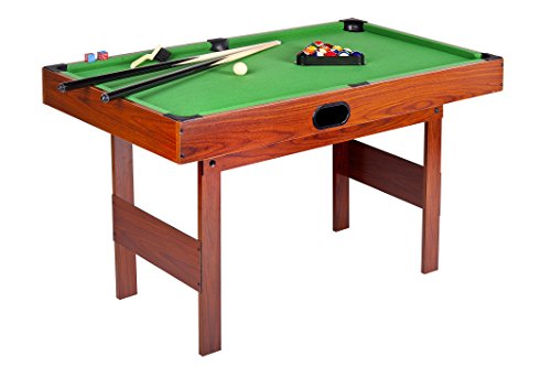 Leomark Holz Billardtisch - Classic Green - Poolbillardtisch-Set für Kinder mit Zubehör Höhe: 70 cm Abende mit Familie – Bild 3