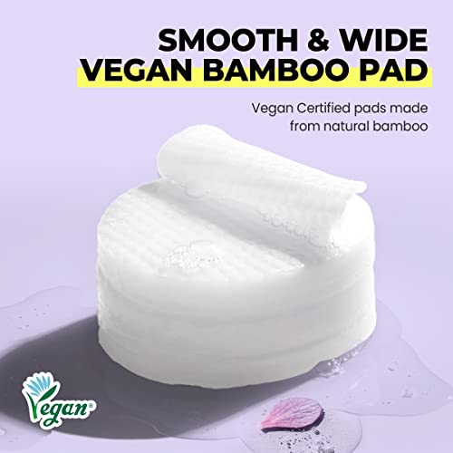 Glam Up Firm Hydrating Bakuchiol + Vegan Bamboo Toner Pads Soft, Natural Retinol Alternative | Hypoallergenic Natural Cotton Gauze For Fine Lines And Dry, Aging Skin (65 Pads) #TOP3
