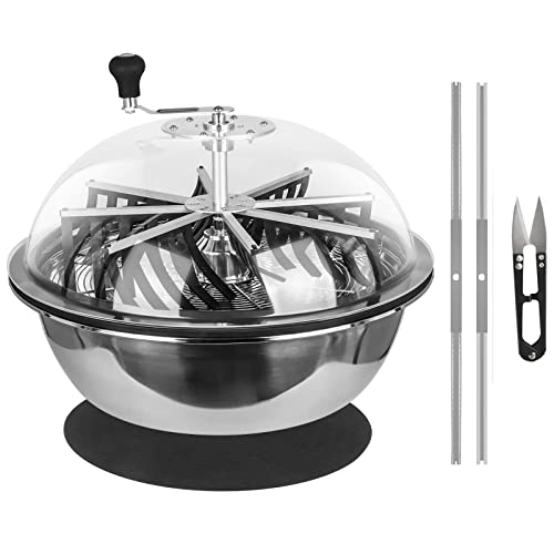 iPower 24-inch Leaf Bowl Trimmer Machine Twisted Spin Cut with Visibility Dome Upgraded Sharp Stainless Steel Blades